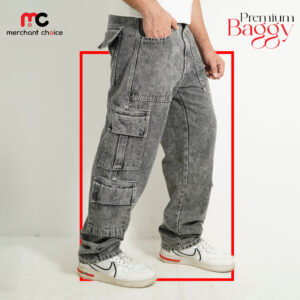 8 POCKET BAGGY JEANS-BG8PKT01-(LT. GREY)